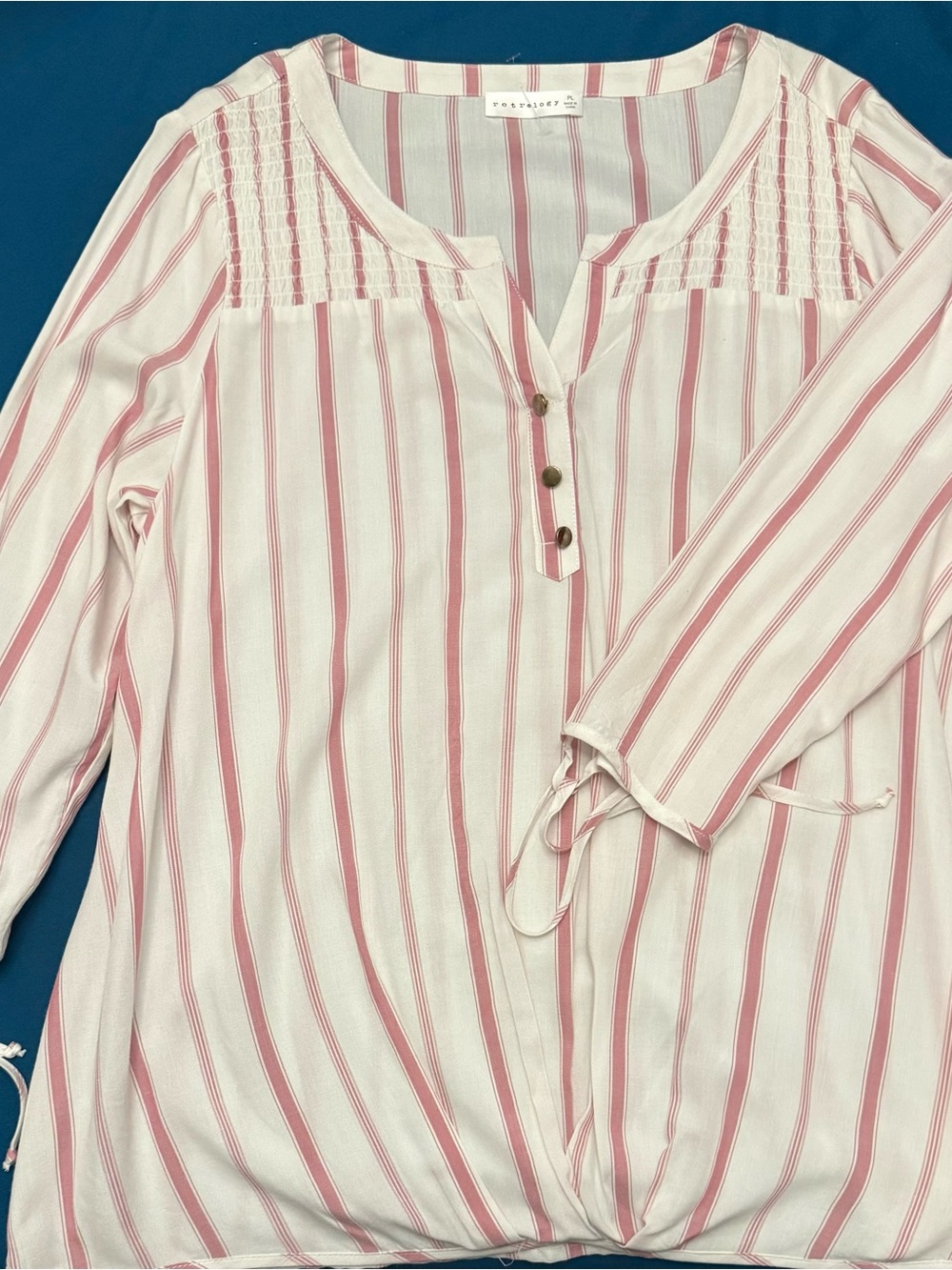 CP Shades Pink Stripe Pullover Blouse